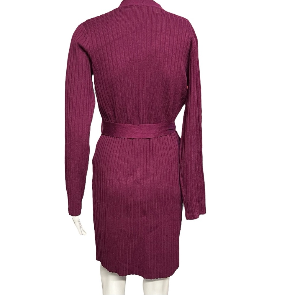 Lark + Grey - Womens Ribbed Sweater Dress w/Belt Sz MD - Picture 3 of 4
